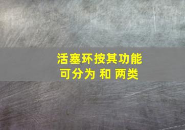 活塞环按其功能可分为 和 两类